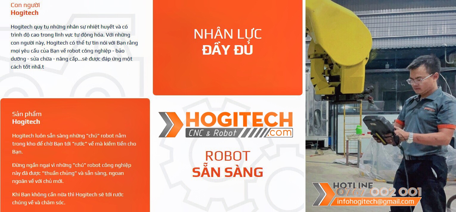 Hogitech * dịch vụ sửa chữa cánh tay robot công nghiệp hàng đầu Việt Nam